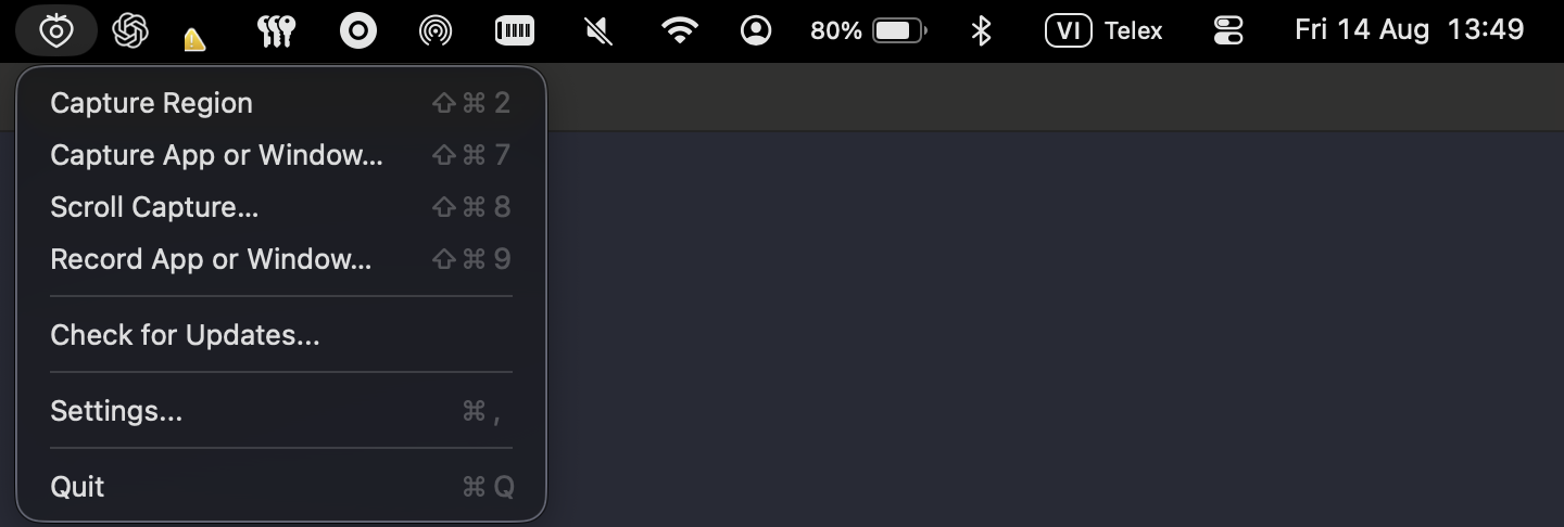 Quick Action Capture Bar